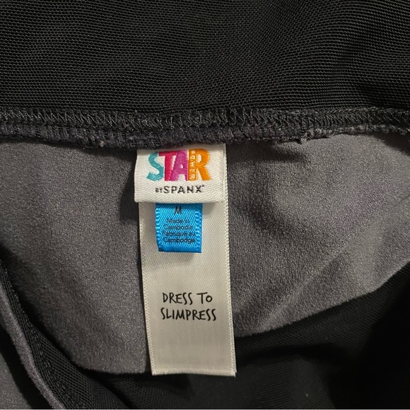 SPANX Star Ready To Wow Riding Gray Black Ankle Leggings Waist Pull On - Picture 4 of 5